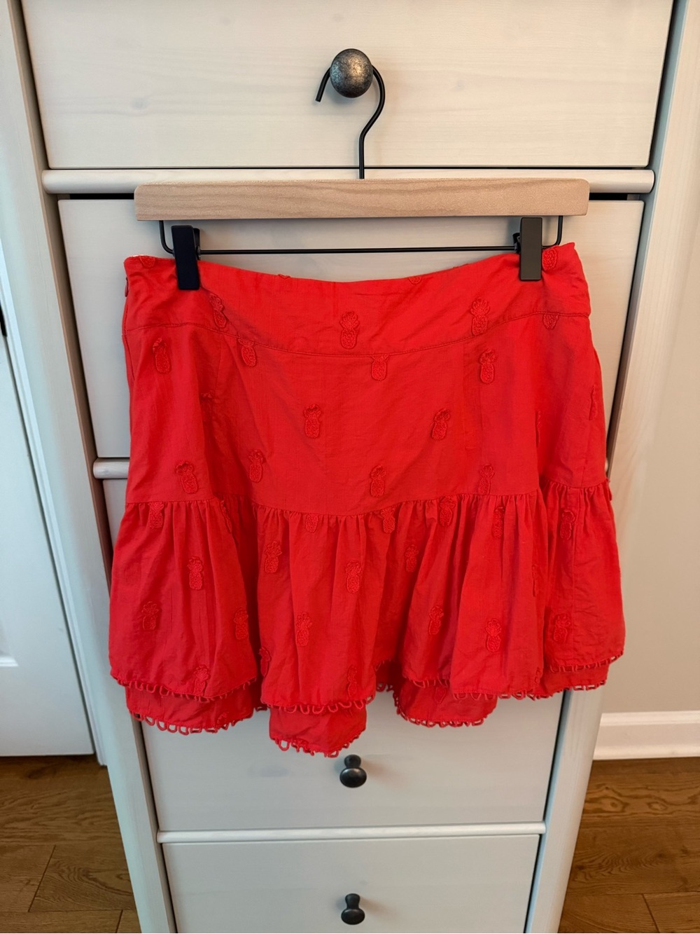 FARM Rio Red Tiered Ruffle Mini Skirt - Picture 4 of 5